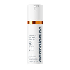 Dermalogica BioLumin-C Heat Aging Protector SPF 50 – flacon en avant-plan, protection solaire quotidienne.