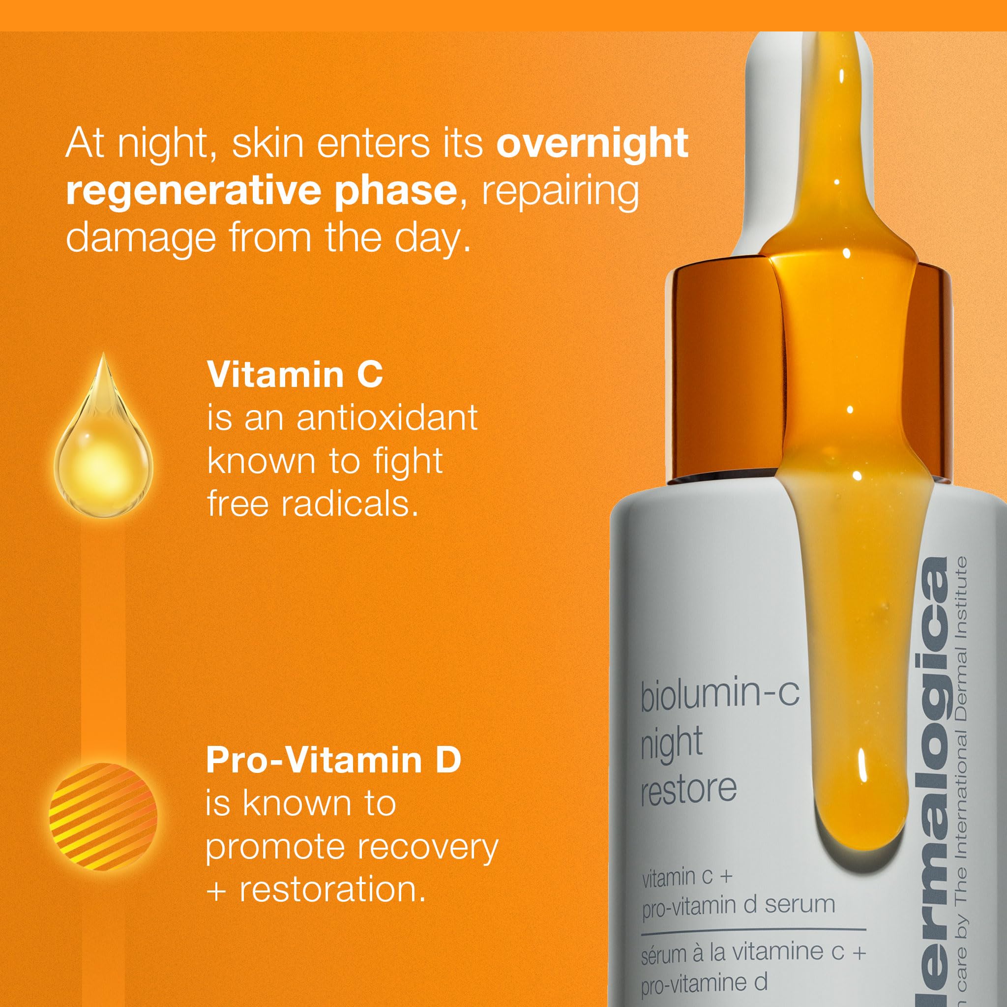 Dermalogica BioLumin-C Night Restore réveil – peau visiblement rafraîchie et hydratée