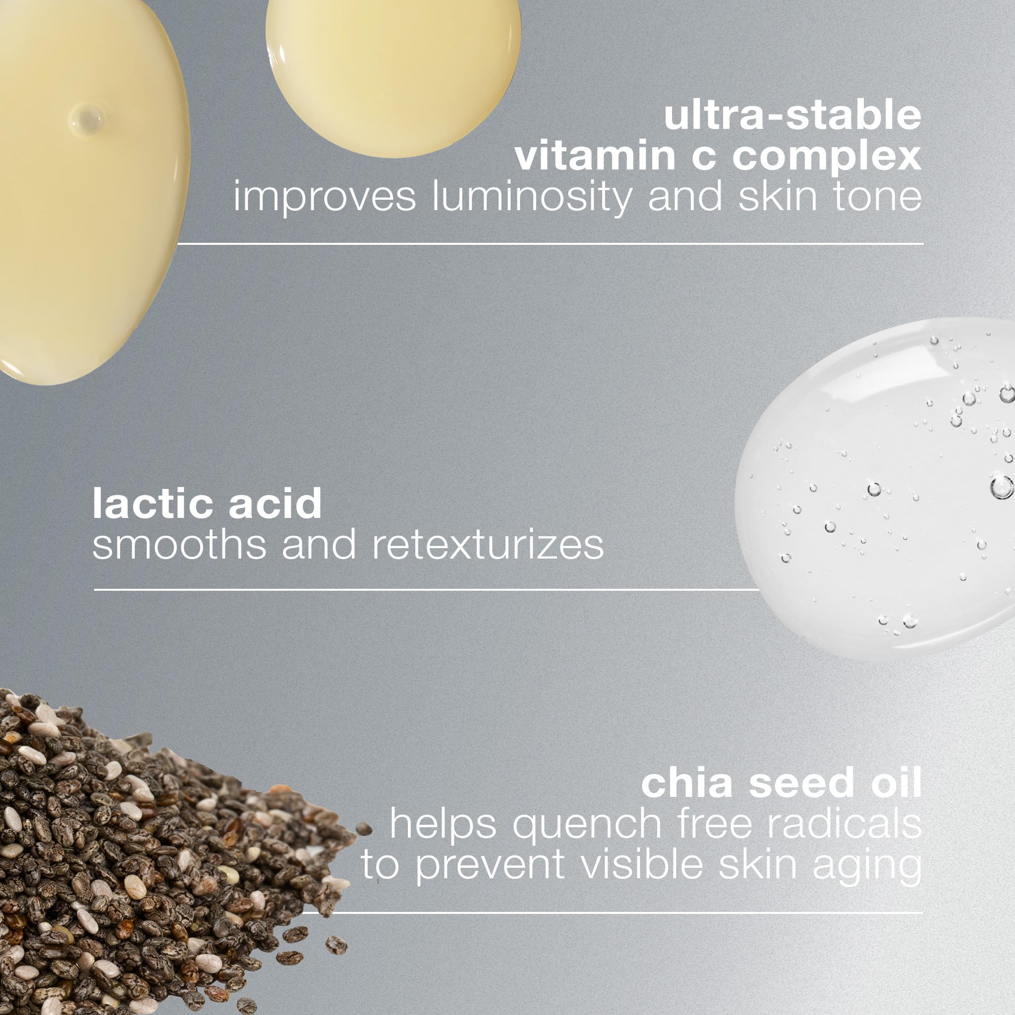 Acide lactique doux pour exfolier et lisser la peau.