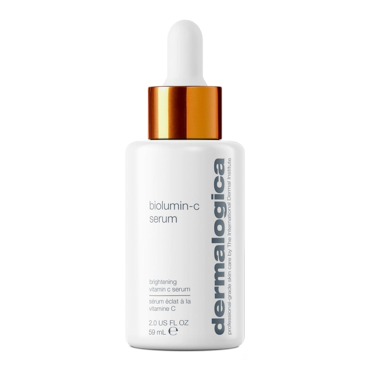 Dermalogica Biolumin-C Serum dans une bouteille-pompe pour une application hygiénique et rapide.