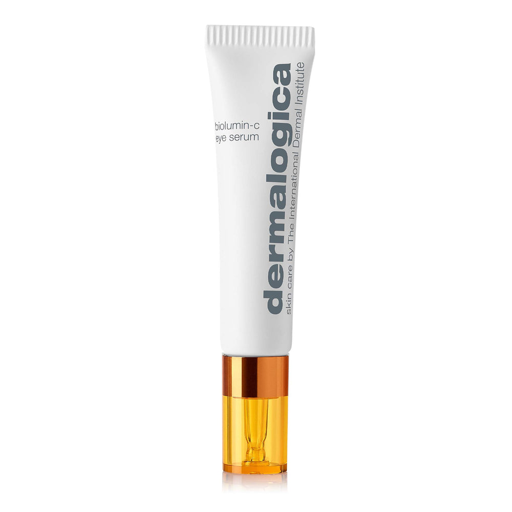 Dermalogica Biolumin-C Sérum Contour des Yeux, bouteille élégante éclairant le regard.