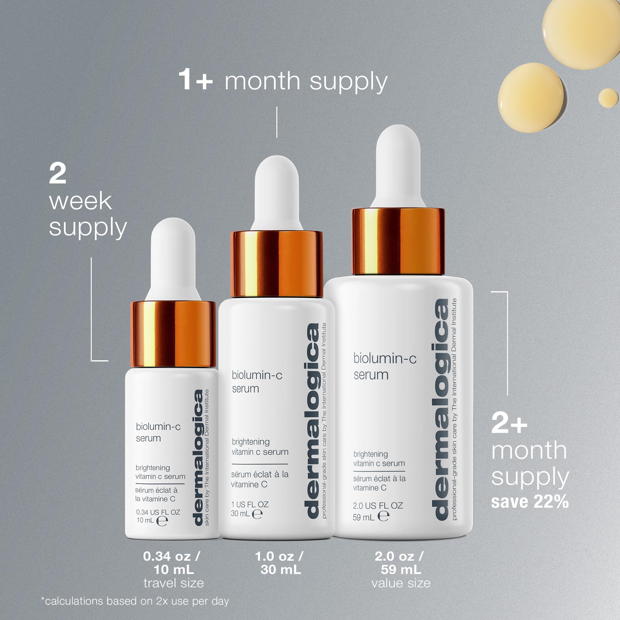 Huile de chia offrant hydratation durable dans Dermalogica Biolumin-C Serum.