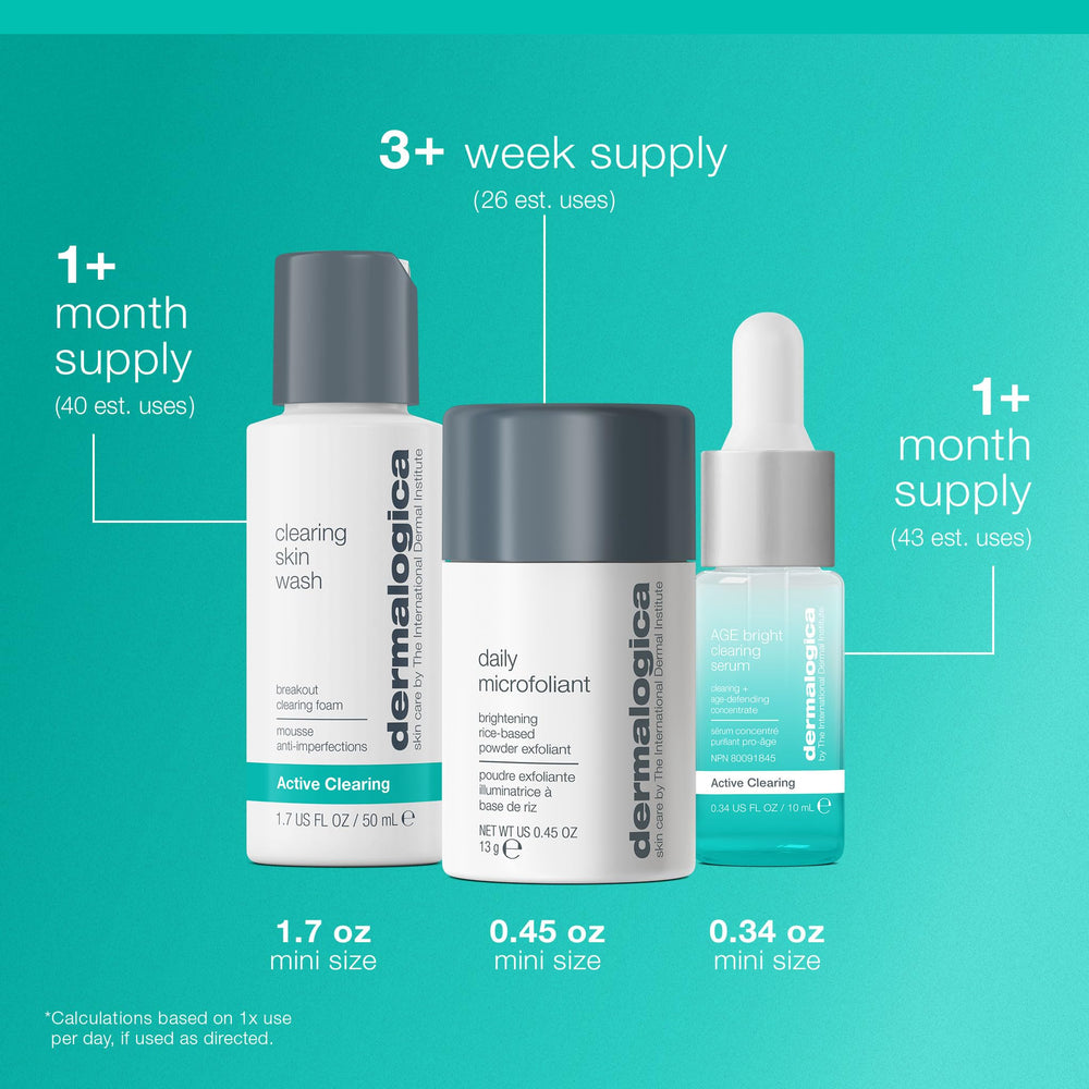 Dermalogica boite kit compact: ensemble pratique pour voyager léger.