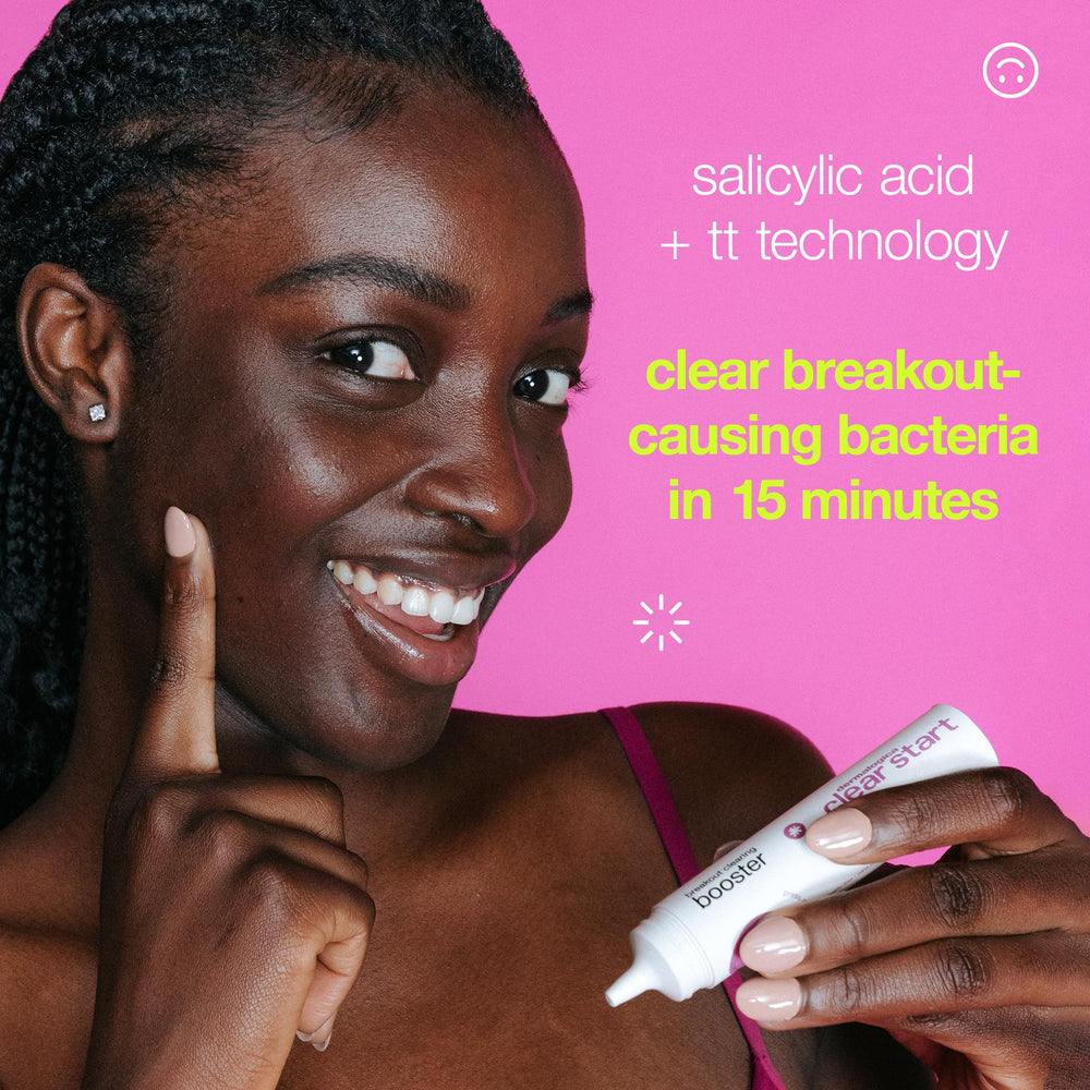 Dermalogica Clear Start utilise l'acide salicylique ciblant les imperfections.