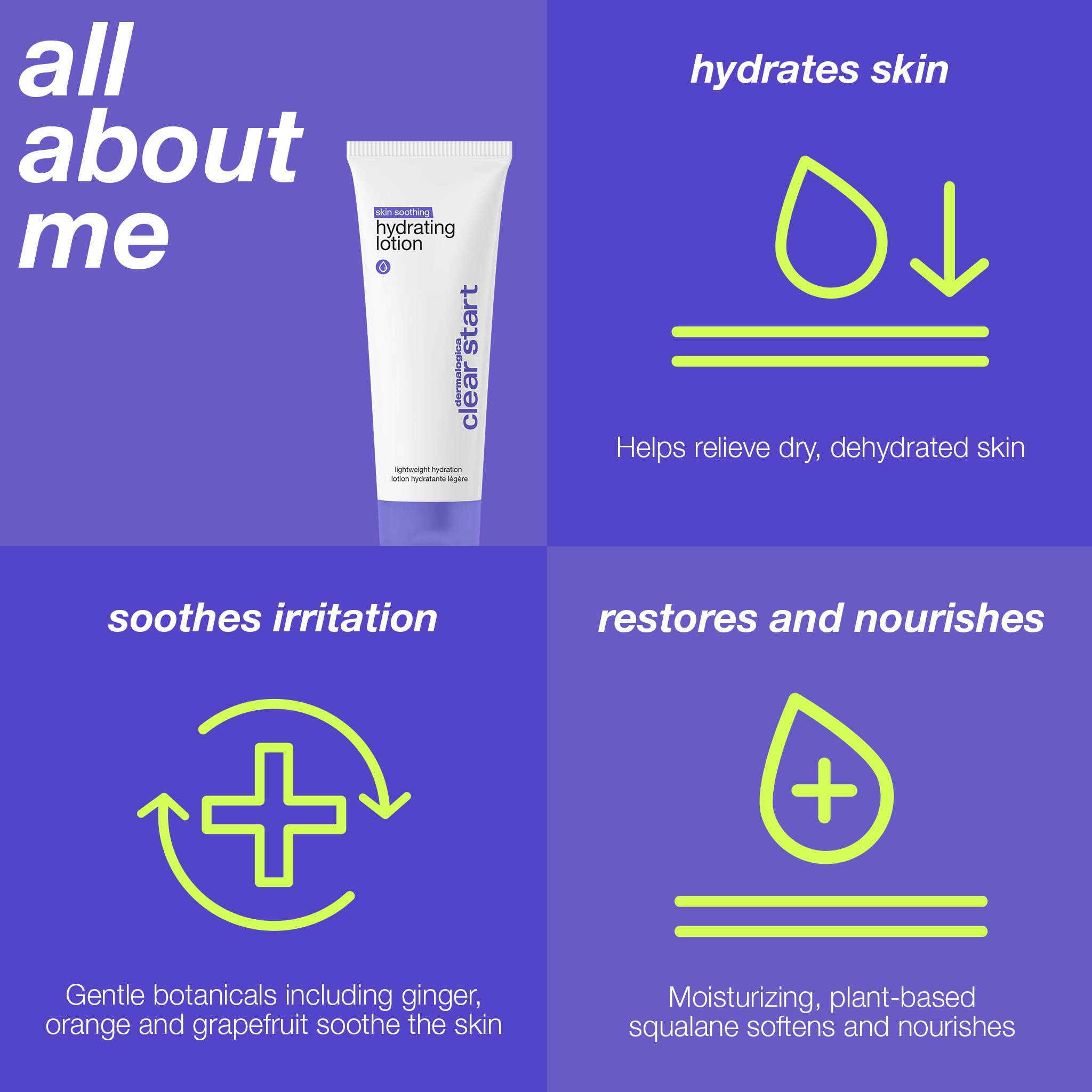 Routine jour et nuit avec Dermalogica Clear Start pour peau douce et confortable.