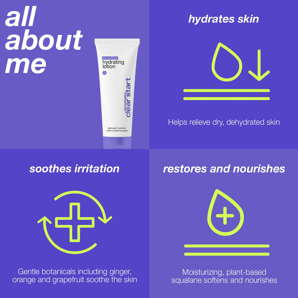 Routine jour et nuit avec Dermalogica Clear Start pour peau douce et confortable.