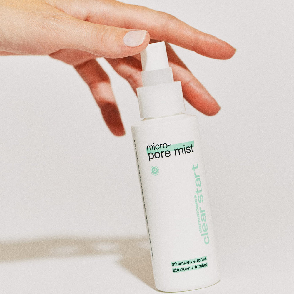 Dermalogica Clear Start Micro-Pore Mist au niacinamide, illumine et uniformise le teint.