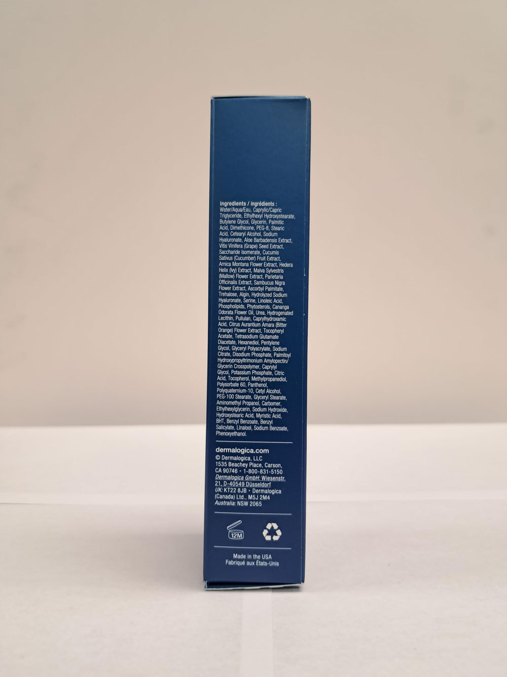 Peau mieux hydratée et lisse avec Dermalogica et réduction des ridules.