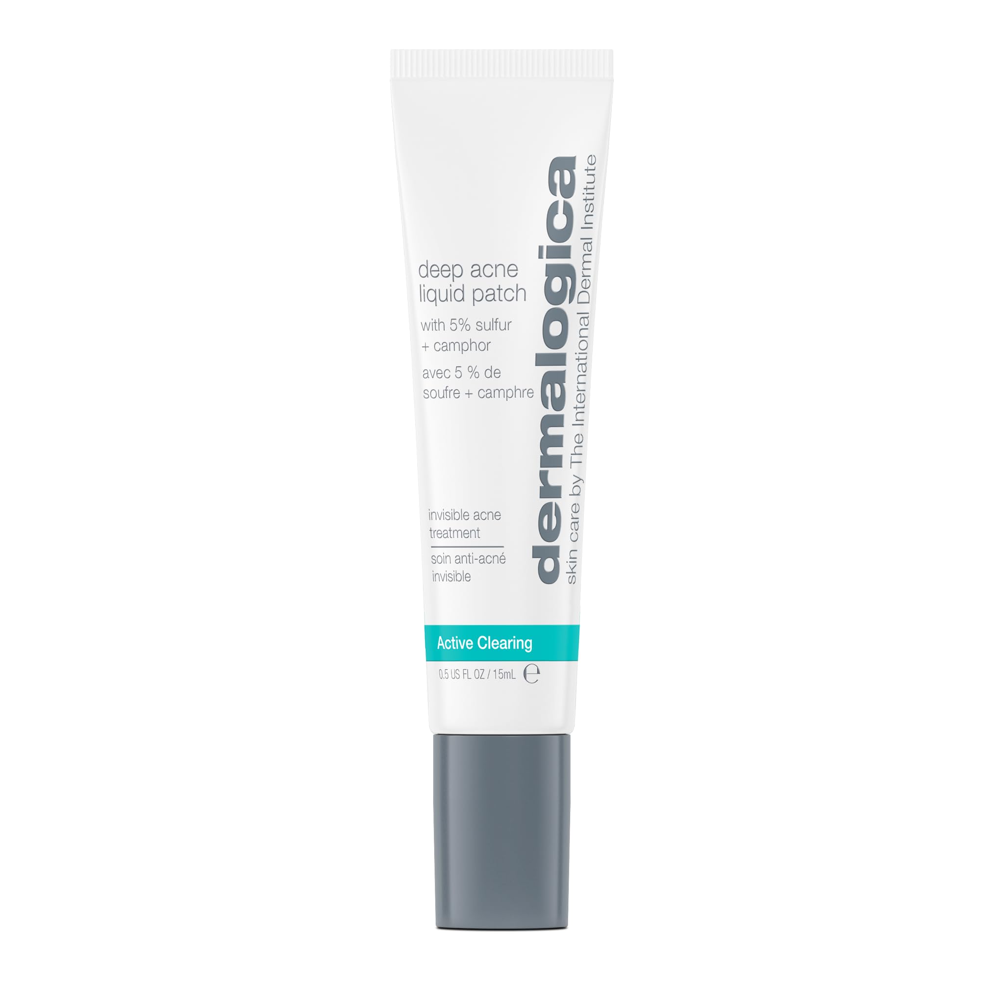 Dermalogica Deep Acne Patch montre la transformation liquide en pansement protégeant la peau