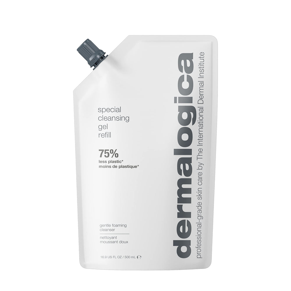Dermalogica Gel Nettoyant Special remplissage bouteille, réduction des déchets et routine simplifiée.