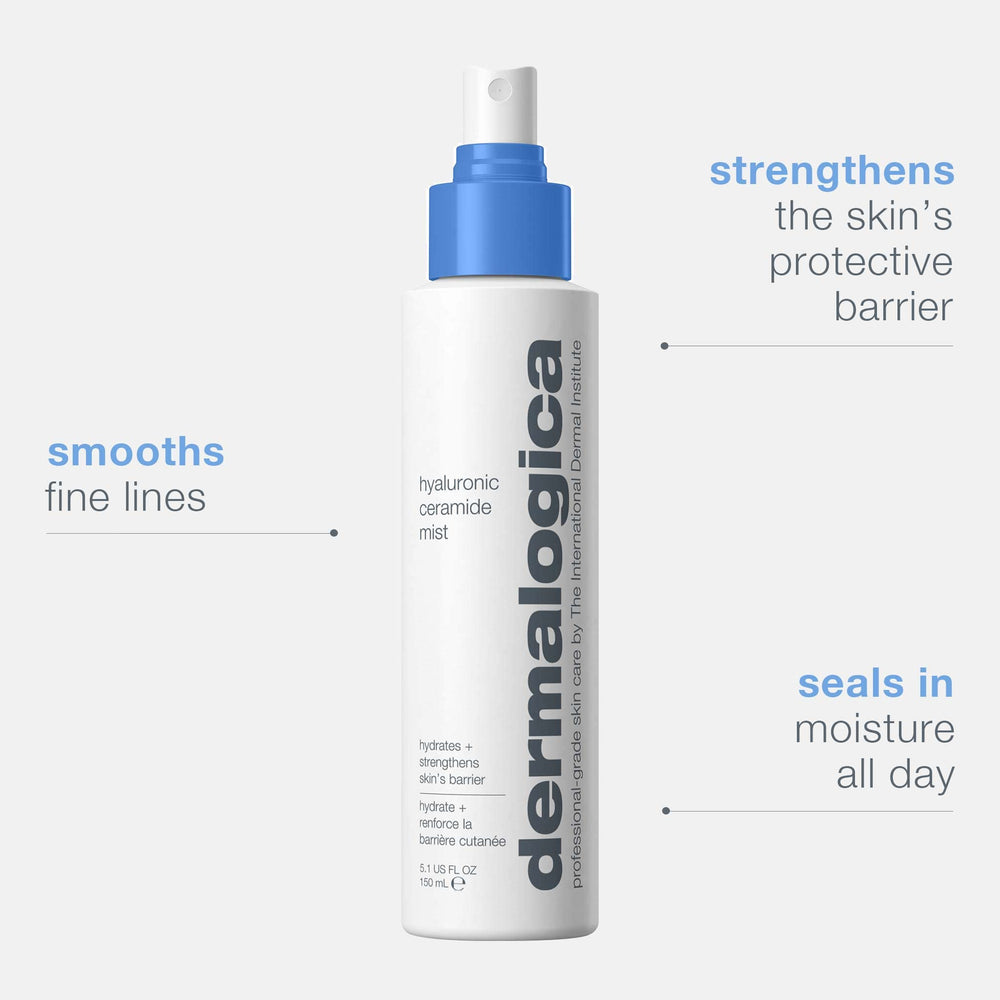 Dermalogica ingrédients acide hyaluronique et ceramides, barrière renforcée.