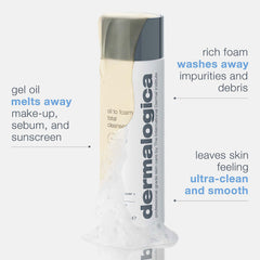 Dermalogica Oil To Foam Total Cleanser, texture gelhuile qui se transforme en mousse rassurante