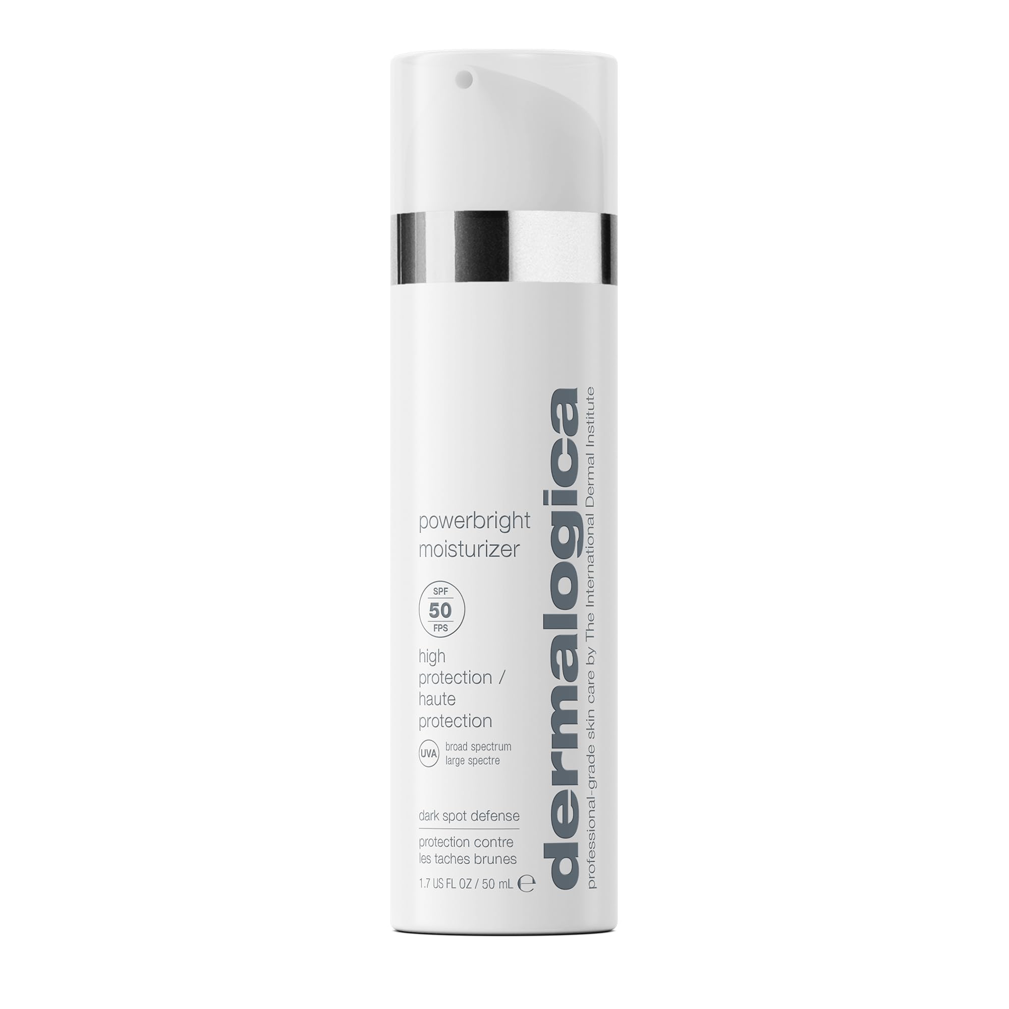 Dermalogica PowerBright hydratant SPF50 visage, peau protégée et lumineuse.