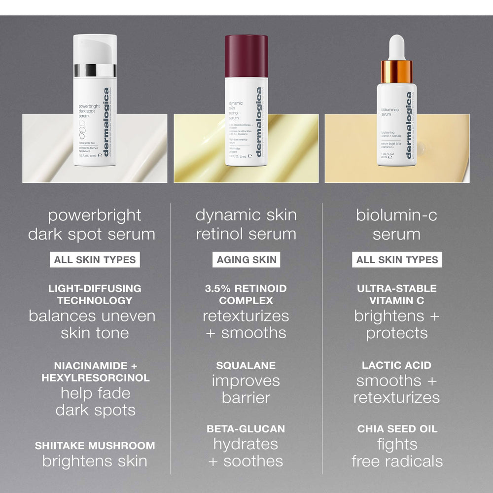 Dermalogica PowerBright Serum shiitake – extrait naturel soutenant l'éclat.