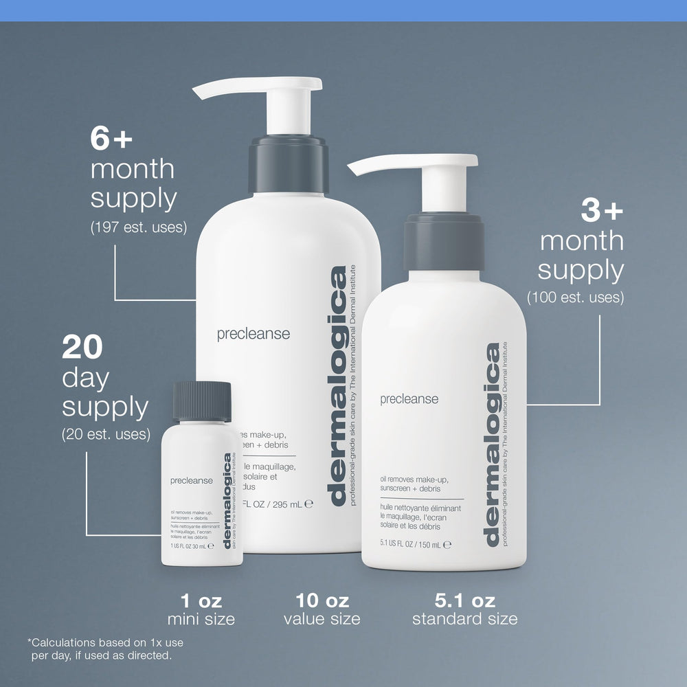 Dermalogica PreCleanse huile démaquillante - routine facile: massage, émulsion, rinçage rapide.