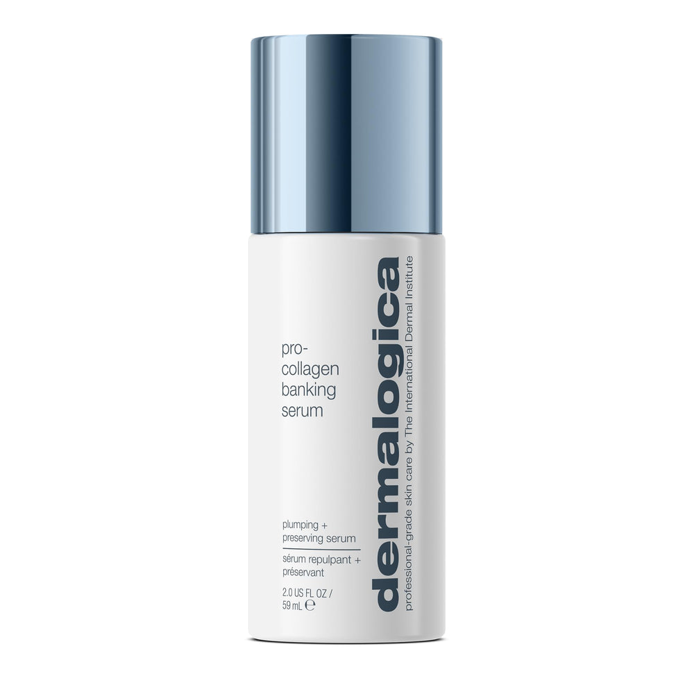 Dermalogica Pro Collagen Banking Serum visuel flacon, hydratation et éclat quotidien
