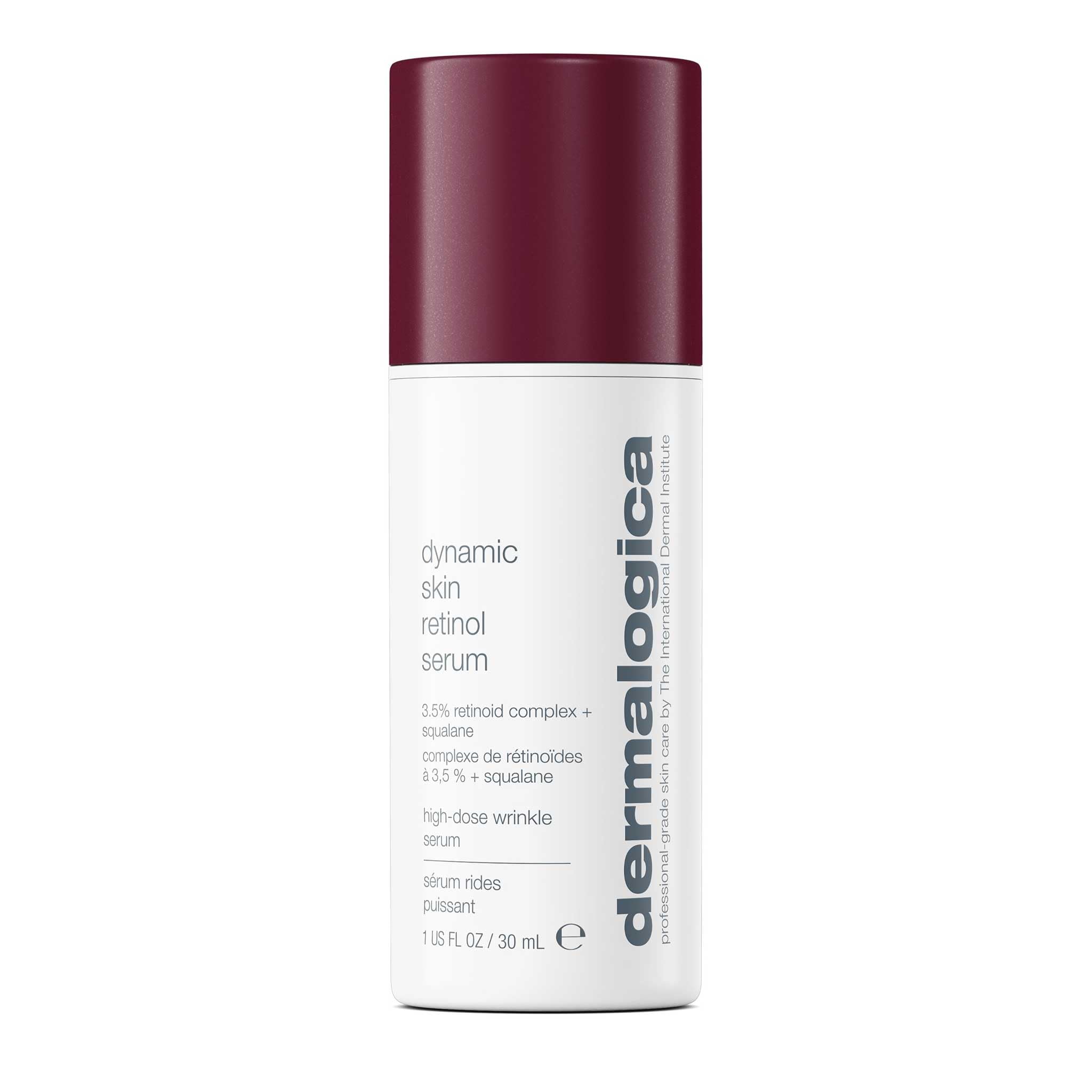 Dermalogica Sérum Retinol Dynamique en bouteille, texture plus lisse et uniforme