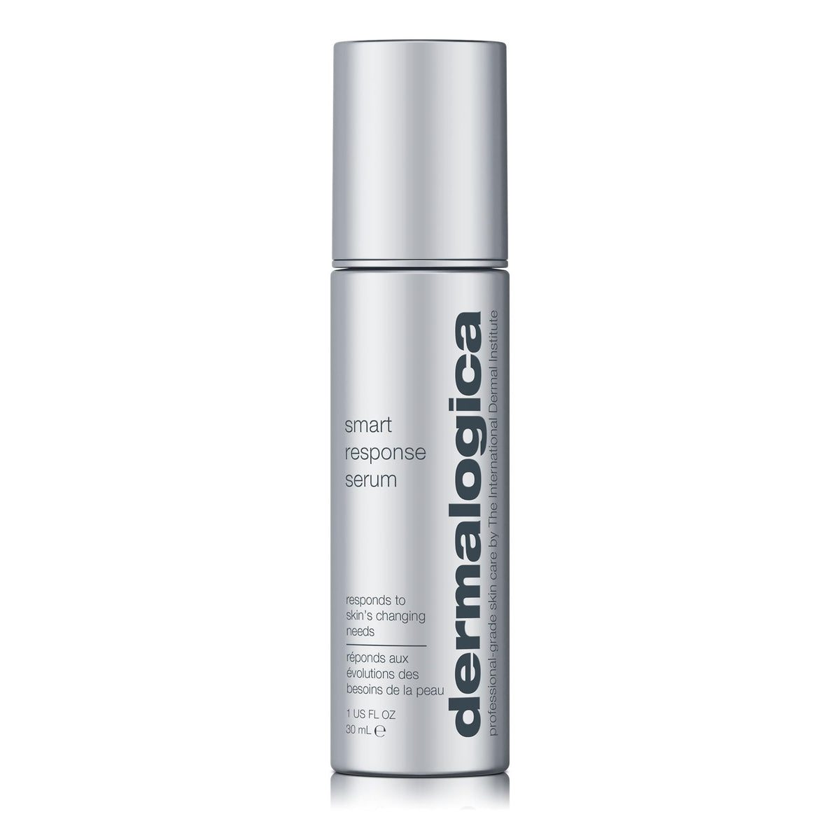 Dermalogica Smart Response Serum: bouteille élégante démontrant hydratation et douceur cutanée.