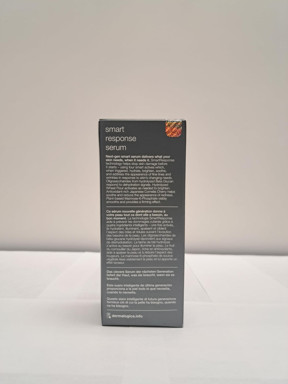 Dermalogica Smart Response Serum: complexe beta-glucane pour hydrater en profondeur et calmer les rougeurs.