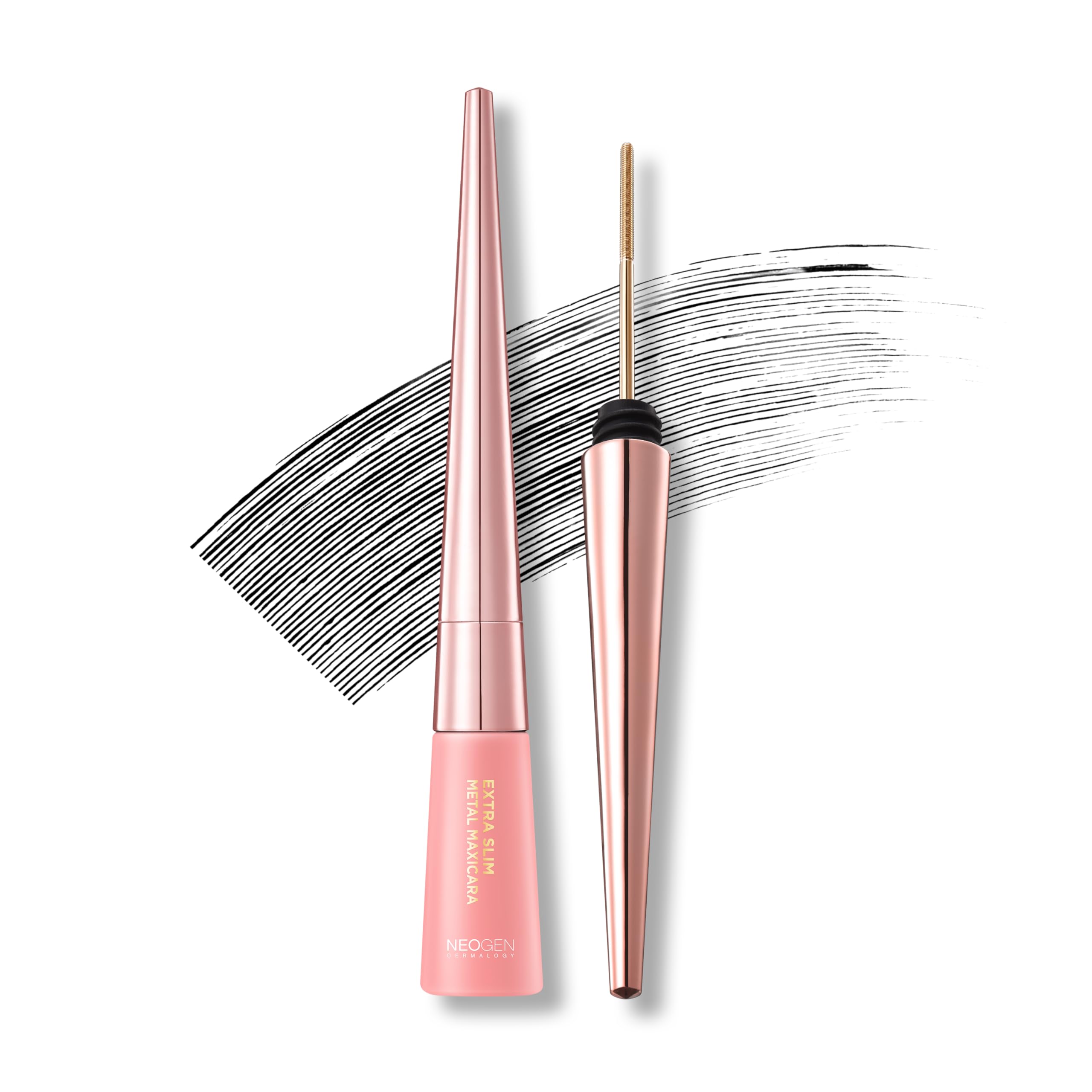 DERMALOGY Extra Slim Mascara avec brosse métal 2,5 mm pour cils définis.