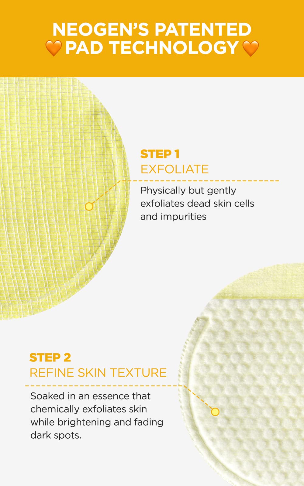 DERMALOGY Bio-Peel Gauze Lemon, texture-gauze: gauze à trois couches contre impuretés