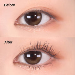 DERMALOGY Mascara vegan sans cruauté pour cils sensibles et confortables.