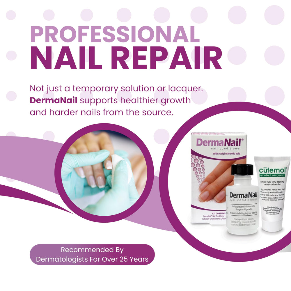 DermaNail ongles après application aspect plus lisse et sain.