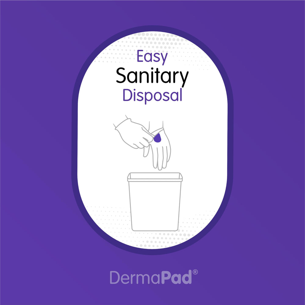 Dermapad: élimination sanitaire facile après utilisation.