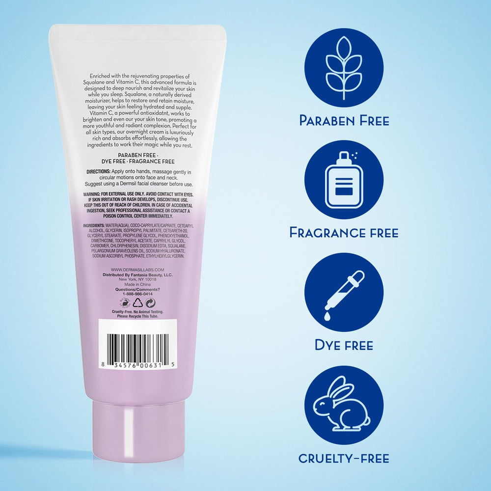 Texture lissante et hydratante de la Crème Nuit Dermasil.
