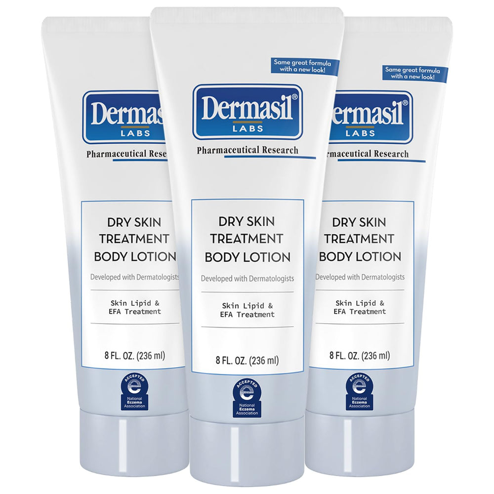 Dermasil: flacon de lotion corps pour hydratation durable.