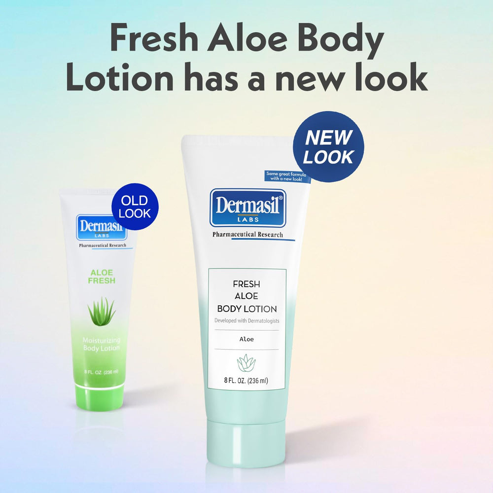 Dermasil lotion silky non-greasy texture for smooth skin after application