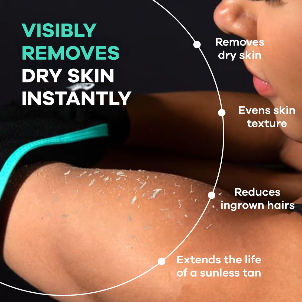 Dermasuri gant exfoliant corps, massage revitalisant pour peau douce.