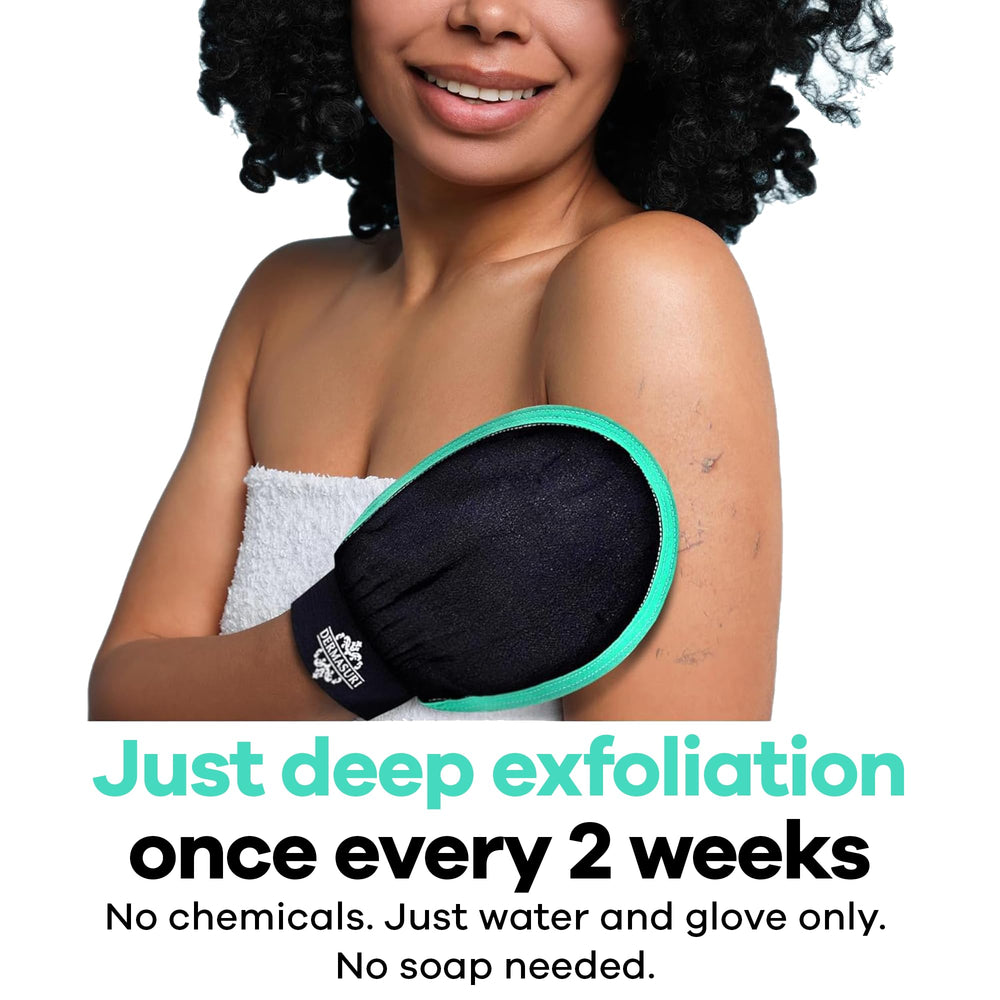 Dermasuri gant exfoliant soin douceur, utilisation quotidienne.
