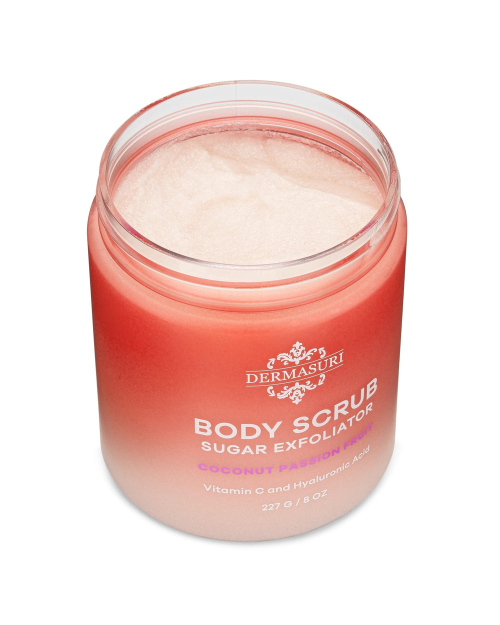 Dermasuri Gommage Sucre Corps, élimine les cellules mortes pour une peau lisse.