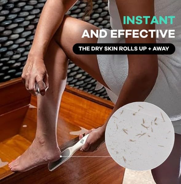 Dermasuri raspe-pieds-deluxe-double-face : élimine callosités tenaces et laisse une peau satinée.