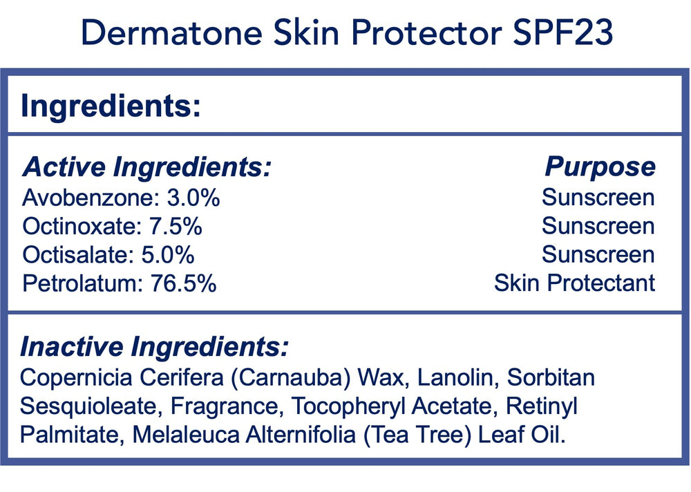 Dermatone barrière contre le froid et le vent, peau protégée.