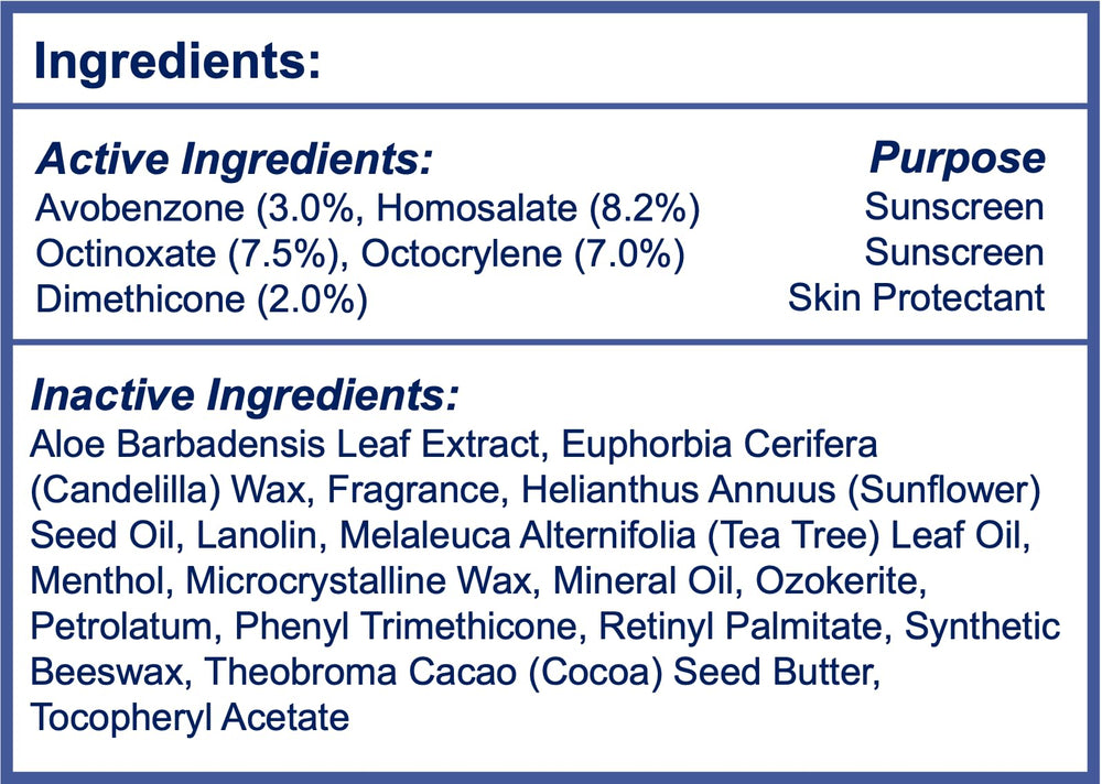 Emballage Dermatone: baume lèvres SPF30 pour un usage nomade.