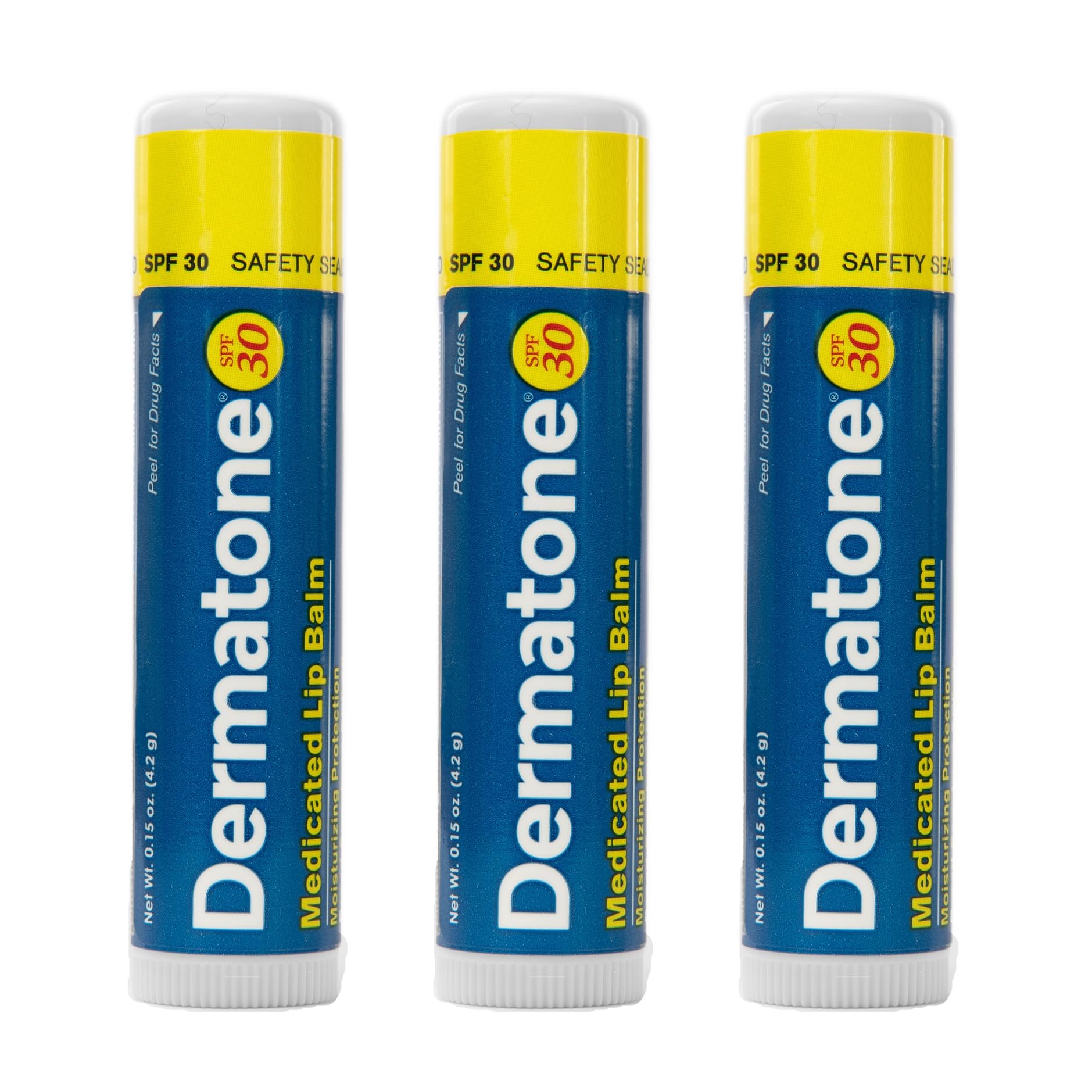 Dermatone Baume Lèvres SPF30 en tube, hydratation longue durée.