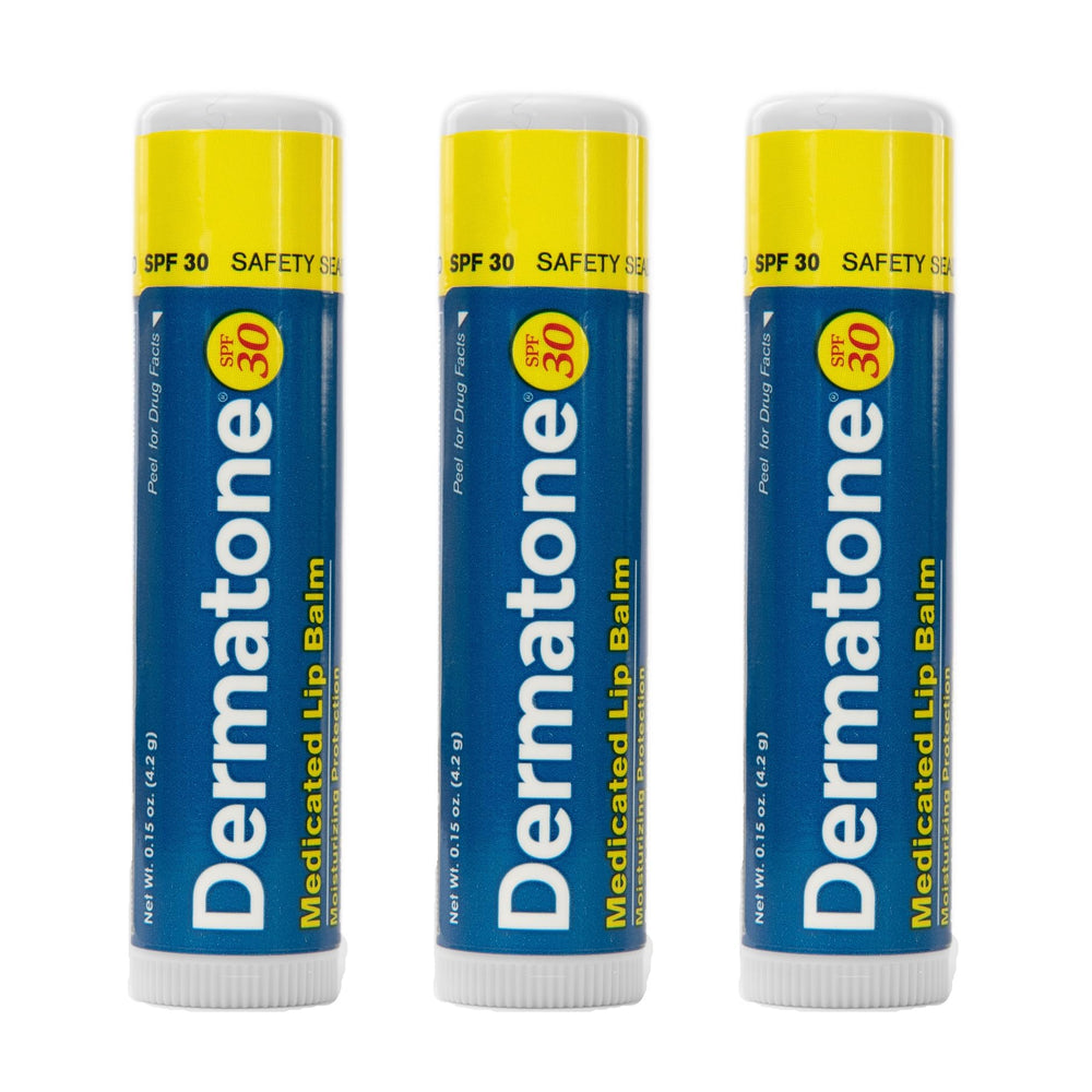 Dermatone Baume Lèvres SPF30 en tube, hydratation longue durée.