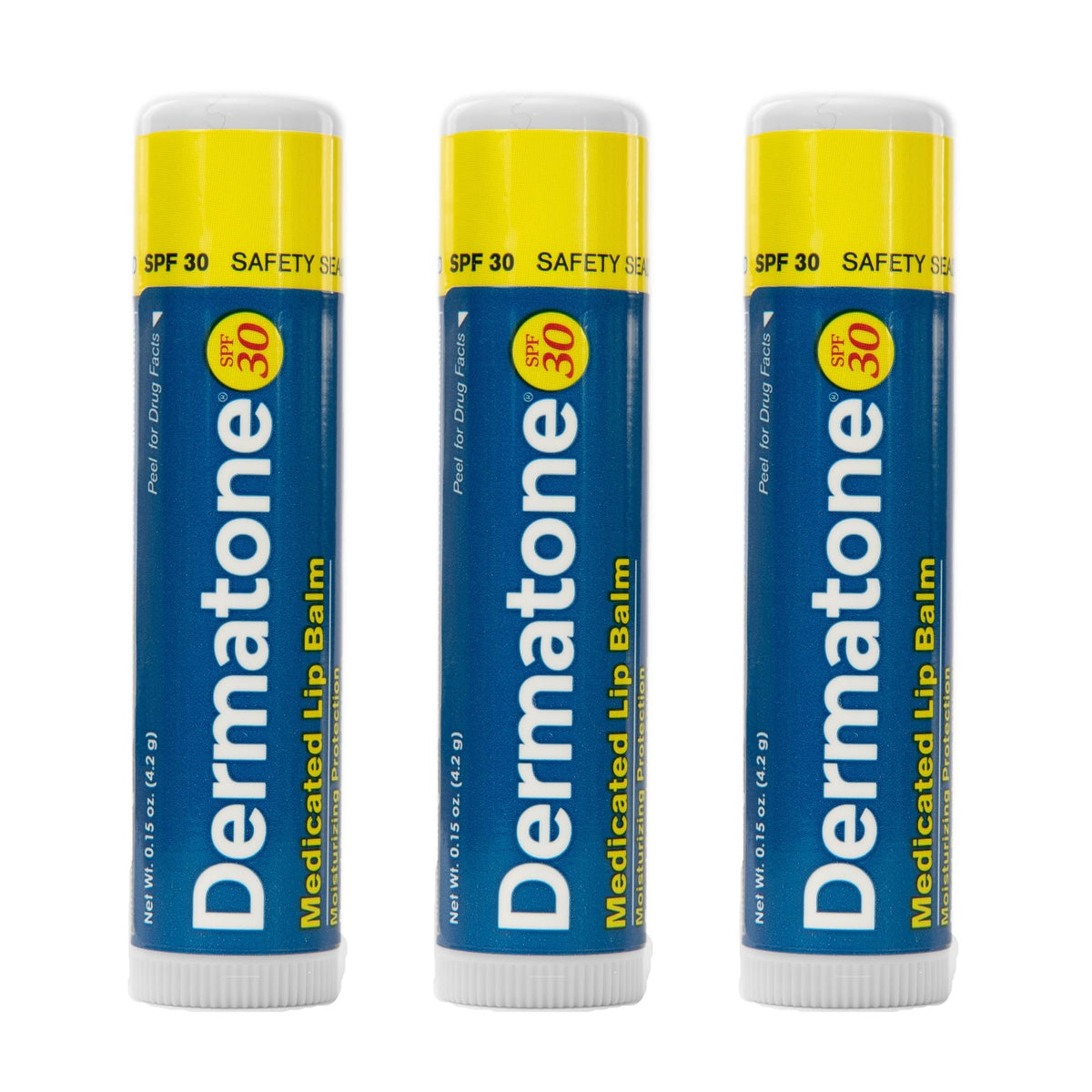 Dermatone Baume Lèvres SPF30 en tube, hydratation longue durée.