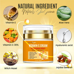 DERMAXGEN Crème vitamine C avec acide hyaluronique pour anti-âge.