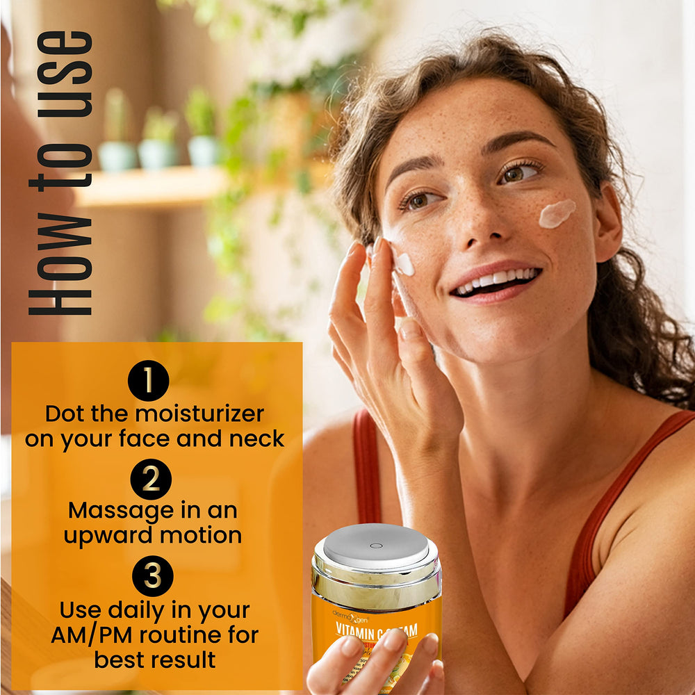 DERMAXGEN Crème vitamine C centella asiatica et aloe apaisants.