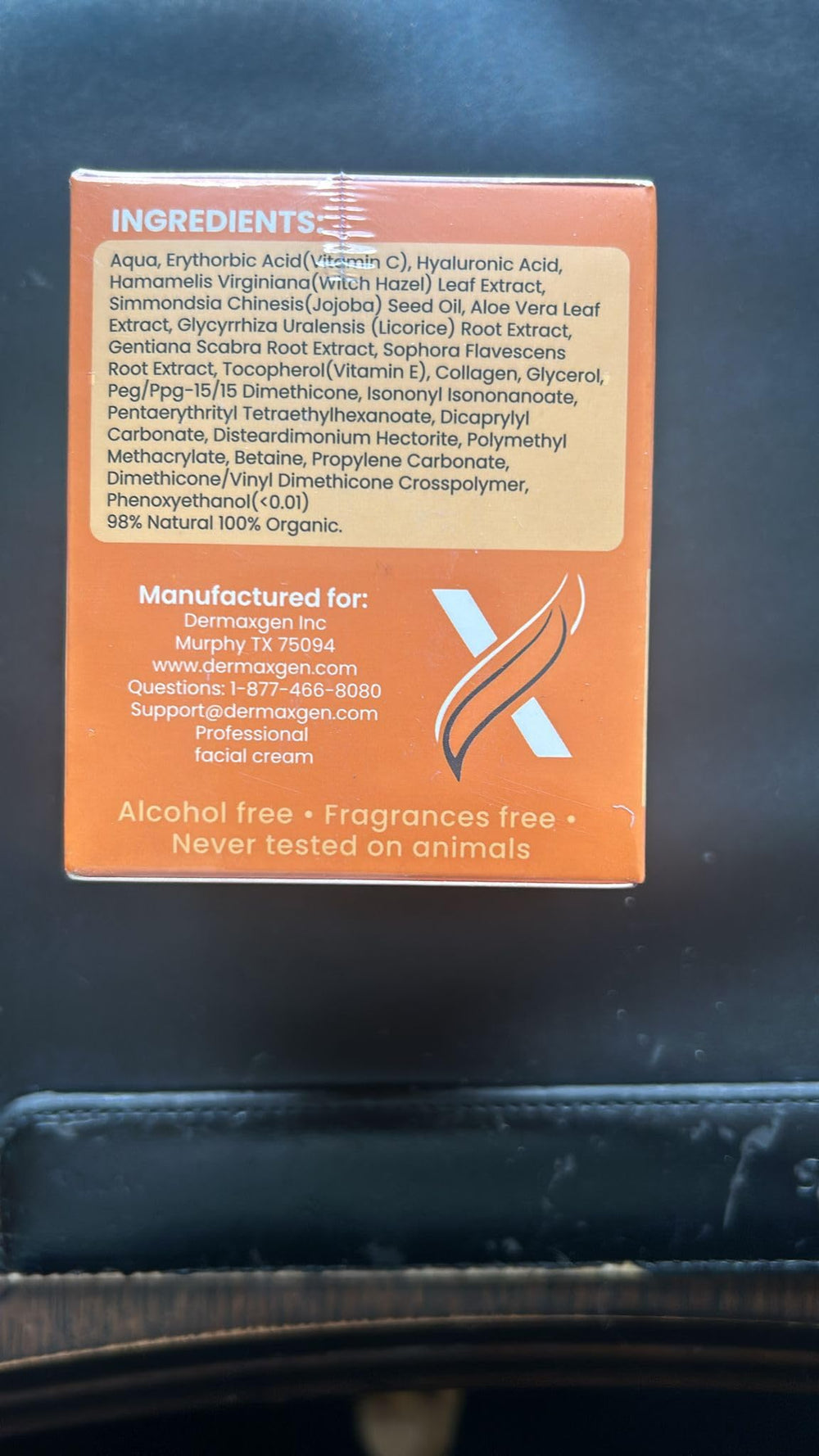 DERMAXGEN Crème vitamine C soutien visuel de la fermeté du visage.