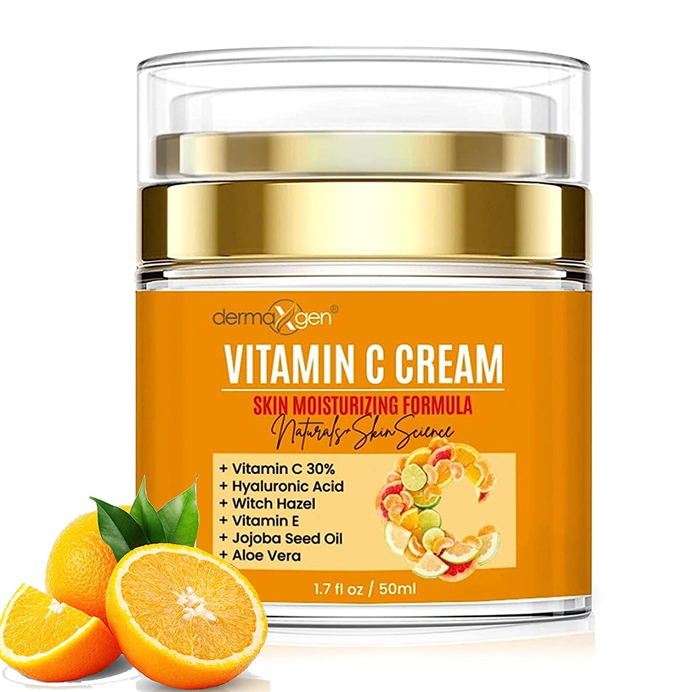 DERMAXGEN Crème vitamine C pour le visage, hydratation profonde et éclat.