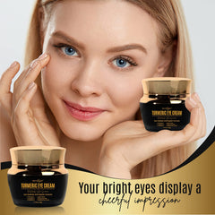 Dermaxgen flacon crème contour des yeux – application précise et hydratation ciblée.