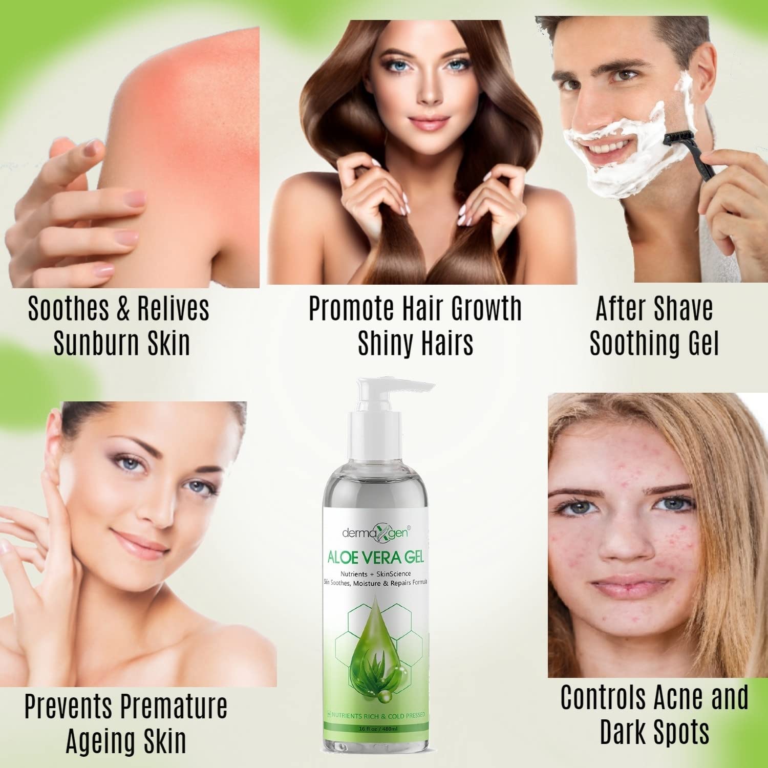DERMAXGEN gel aloe vera mains apaisement quotidien.