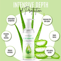 DERMAXGEN gel aloe vera pour peau éclatante et nourrie.