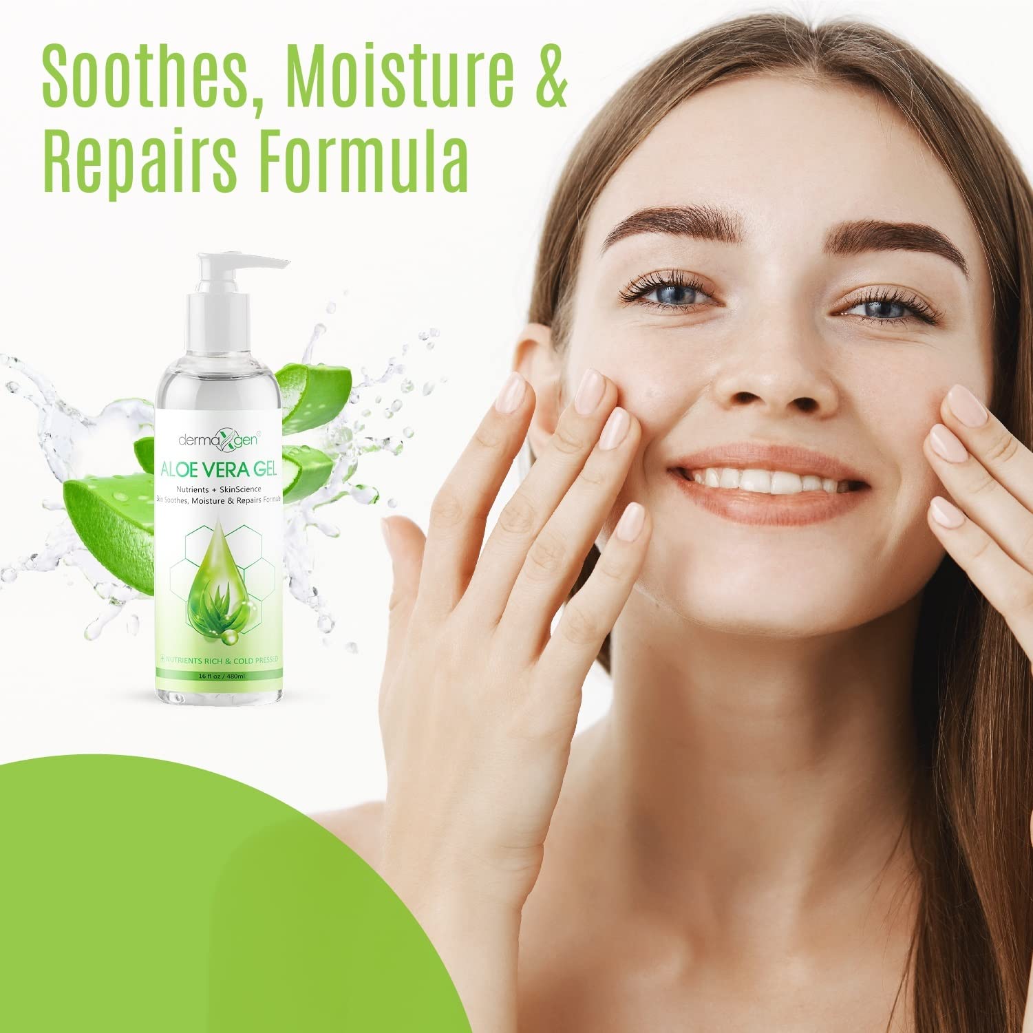 DERMAXGEN gel aloe vera scalp douceur et équilibre du cuir chevelu.
