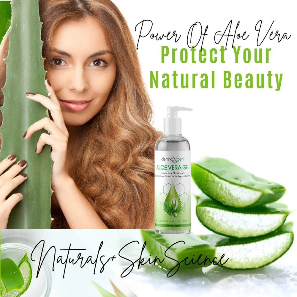 DERMAXGEN gel aloe vera usage quotidien visage et corps.