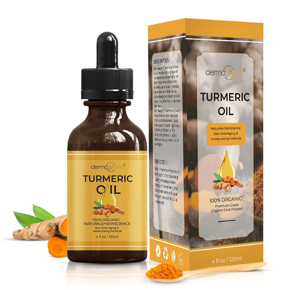 DERMAXGEN Huile Curcuma bouteille pompe pratique pour une application facile